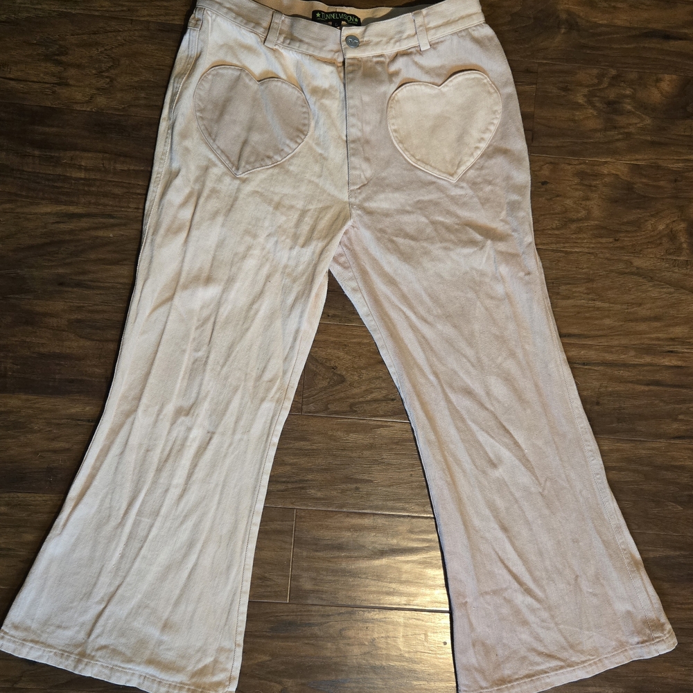 Tunnel Vision Two-Tone Heart Pocket Jeans
